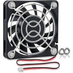GDSTIME 60mm Fan 60mm x 10mm 5V Computer Fan Dual Ball Bearing PC Fan DC Brushless Fan 3500RPM High Speed Case Fan Cooler for DIY Cooling Ventilation Fan