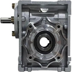 AMEHRU Schneckengetriebe 5:1 bis 100:1 NMRV075, Eingangswelle RV75, Ausgangsloch 24 mm, 28 mm, Kurbelgetriebe(Ratio 15 to 1)