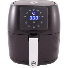 MasterChef Hot Air Fryer 4.5 L Airfryer 1400 W, Fryer Hot Air without Fat for 2-4 People, Hot Air Fryer with Digital Touchscreen and 7 Programmes, Preheating and Keeping Warm, 80-200°C