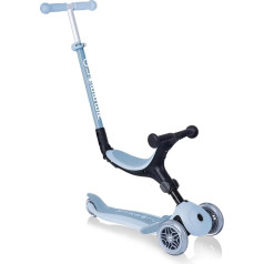 Globber Go Up Foldable Plus ecologic 3 Wheel Folding Scooter and Ride On - 15 Months to 7 Years, Kids Toddler Scooter for Boys and Girls with Removable seat - 2 Year Warranty