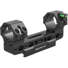 WestHunter Optics WH301 Precision Picatinny Rifle Scope Mounting - 30 mm Offset Cantilever Mounting with Level and 25.4 mm Adapter | Height and Length and Angle Adjustable
