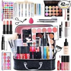 CHSEEO Make-Up Set Cosmetics Vanity Case Cosmetic Gift Set Concealer Eyeshadow Palette Powder Lip Gloss Lipstick Makeup Palettes for Face, Eyes and Lips #3