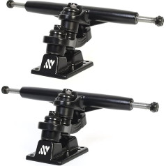 ANTWHEEL Sidewinder II Longboard/Skateboard/Surf Skateboard Black Double Kingpin Trucks 7