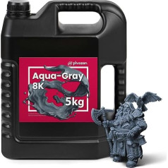 Phrozen Aqua-Gray 8K | 3D Printer Resin for SLA/DLP/LCD 3D Printer | 405nm Standard Photopolymer Printing Resin | 8K High Precision, Low Odour - Grey (5 kg)