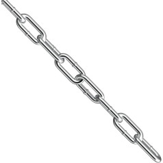 hannger Stainless Steel Chain Sold by the Metre - 5 m Diameter 6 mm Safety Chain in Many Lengths and Thicknesses up to 599 kg Load Capacity for Dog Chain Hanging Chair Barrier Chain for Hanging Lamp