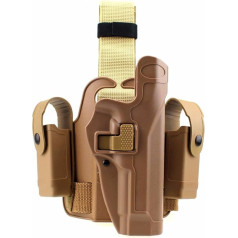 Gexgune Tactical Leg Holster Right Hand Paddle Drop Thigh Pistol Holster with Press Stud Magazine Torch Bag for G1ock 17/19/22/23/31/32 (2 Colours Optional)