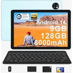 DOOGEE T10W Android 14 Tablet 10 Inch Tablet with Keyboard + Case + Pen + Mouse, 9GB RAM + 128GB ROM (1TB TF), 8000mAh, Tablet LTE, 4G Dual SIM Android Tablet/OTG/TÜV SÜD/GPS/Widevine L1