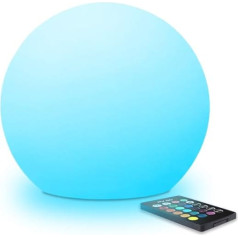 MR.GO LED Ball 10 Inch Color Changing Mood Light with Remote Control Waterproof Garden Ball 16 Colors Dimmable Rechargeable Night Light for Decoration