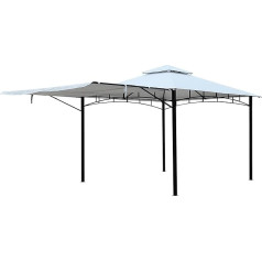 ONDIS24 Grand Valley White Metal Gazebo 3.3 x 3.3 x 2.83 (H) m, Sturdy Construction, Perfect Party Tent for Garden and Patio, Waterproof