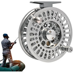 Walopola Aluminium-Fliegenrolle | Salzwasser-Angelrolle – Angelausrüstung, Aluminium-Legierungsrolle für Süßwassersee, Bachläufe, Teichangeln, Fliegenfischruten