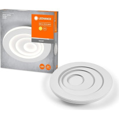 Ledvance Orbis Spiral Round LED Ceiling Light, White, 42 W, 2400 lm, 365 mm Diameter, Very Homogeneous Light Distribution, Indirect Light, Integrated LED Module, Long Service Life, 3000 K