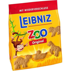 Leibniz Zoo Original 125 g - Mini Butter Biscuits with Funny Animal Motifs - for Children - Biscuits for Playing - Children's Biscuits for Little Hunger