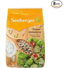 Seeberger Sunflower Seeds Pack of 8: Peeled Crisp Seeds in Best Quality - Nutty, Buttery & Finely Aromatic - Ideal for Baking or Topping, Vegan (8 x 500 g)