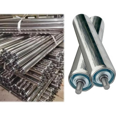Carrier Rollers Conveyor Belt 2 Pieces Commercial Conveyor Rollers - Stainless Steel, 100 150 200 250 300 350 400 450 500 550 600 700 mm Long Spring Press-Fit Gravity Roller, Driveless Roller