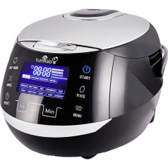 Yum Asia Sakura Rice Cooker with Ceramic Bowl and Micom Fuzzy Logic (YUM-EN15), 6 Rice Cooking Modes, 6 Multi-cooker Modes, Motouch LED Display, 1.5 Litre Capacity, 220-240V UK/EU Power