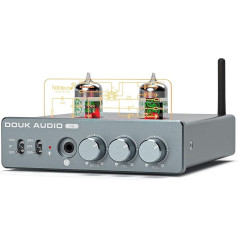 HiFi Bluetooth 5.1 Tube Amplifier Tube Stereo Amplifier Audio Receiver Tubes Headphones Amplifier 80 W x 2