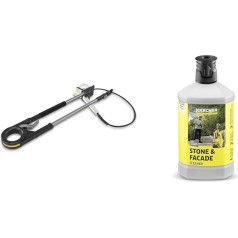 Kärcher TLA 4 telescopic jet pipe, easy cleaning of facades, carports or conservatories with the pressure washer thanks to telescopic jet pipe and stone and facade cleaner 3-in-1 (1 litre)