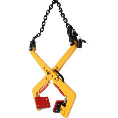 Offset Pliers, Curb Pliers, Vertical Lifting Clamps, Stone Carrier Lifting Pliers, Stone Pliers, Lifter, 2-in-1 Curb Pliers, for Lifting and Transport, Adjustable Opening (Yellow, 9-17 Inches, 350 kg)