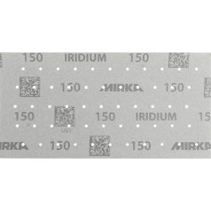 Mirka Iridium Premium Sandpaper 115 x 230 mm Velcro 55-Hole Grain 150 Pack of 50 / for Sanding Paint, Spatula, Primer, Wood, Steel, Mineral Materials, Plastic