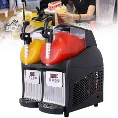 DDZJTPP Commercial 5L Drinks Machine for Frozen Drinks, Double Cylinder Ice Porridge Maker with LED Display, Fully Automatic Drink Machine with Large Capacity for Party Restaurants