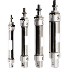 Pneumatic Air Cylinder, Air Pneumatic Cylinder Mini Double Pneumatic Cylinder Bore 16/20/25/32 mm 40 mm Stroke 25/50/75/100/150/200 Single Lever for Automatic Equipment (Color : Stroke 100mm, SI