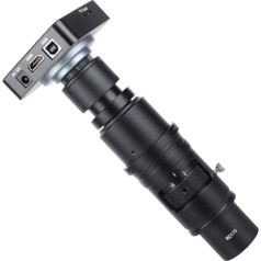 Microscope Accessory Kit Adjustable Magnification C Zoom Lens for Industrial Video Microscope Camera Microscopic Slides (Colour: 90X Lens 38MP)