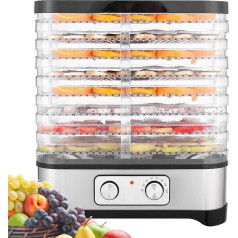 Meykey Food Dehydrator 8 Flooring Fruit Vegetable Dryer 400W with Timer 72H and Adjustable Temperature Mechanical BPA Free 8 Tier