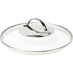 WMF Pan Lid 20 cm, Glass Lid with Round Metal Handle, Lid for Pots and Pans, Heat Resistant Glass, Dishwasher Safe