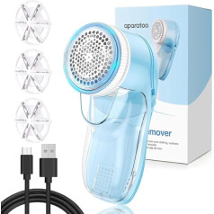 Lint Shaver, USB Rechargeable Lint Remover, Electric Lint Shaver with 2 Interchangeable Blades, Portable Fabric Lint Shaver, Lint Shaver for Sweaters, Textiles, Wool, Carpets