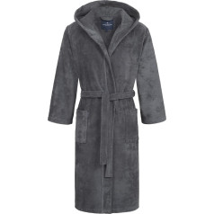Morgenstern Bathrobe Women's Men's Hooded Terry Towelling Cotton Velour Long