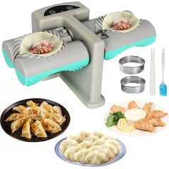 Electric Ravioli Maker, Double Head Dumpling Maker, Dumpling Maker, Automatic Dumpling Machine, Dumpling Moulds Ravioli Maker, Quick & Convenient to Make (2 Dumpling Size Design)
