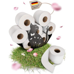 Gread Toilet Paper Holder Cat Decorative Toilet Paper Holder Toilet Roll Holder Storage Toilet Paper Standing Black