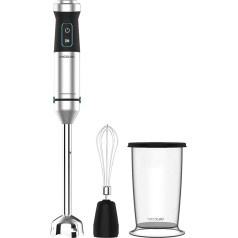 Cecotec Hand blender Power TitanBlack 1500 XL Cream. 1500 W, CrossBlades technology with 4-blade blades with black titanium coating, extra long XL base, splash guard blade insert