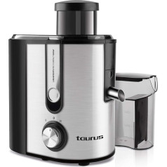 Taurus - Liquafruits Pro Compact Juicer | 600W | Inlet 65mm | Removable Stainless Steel Filter | 2 Speeds | 350ml Container | Removable 1.2L Porridge Container | Anti-Drip System