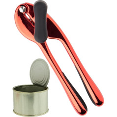 High Quality 2 in 1 Can Opener - Taylors Eye Witness Easy to Use Can Opener, Perfect Kitchen Gadget with Integrated Bottle Opener, Sturdy Zinc Aluminum Construction with Ruby Red