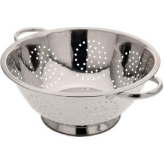 Abrus® Stainless Steel Strainer 24cm - Advanced Sturdy Base | Wide Handle | Dishwasher Safe