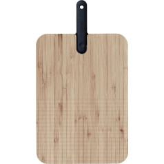 Trebonn - Artù Integrated bread knife and board made of bamboo, with serrated bread knife, 43 x 24 x 2.2 cm. For bread, pizza, focaccia and other bakery products.