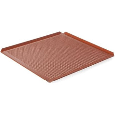 HENDI Baking Tray with Teflon™ Non-Stick Coating, with 4 Upstands, Perforated, GN 2/3, 354 x 325 x (H) 10 mm, Aluminium