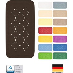 Spirella Alaska Shower Mat Bath Mat Antibacterial Non-Slip with Suction Cups Approx. 36 x 91 cm Black