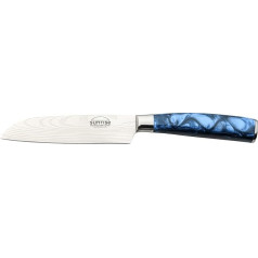 Rockingham Forge Santoku Knife, Sunrise Collection, 12 cm, Blue Resin Handle, Stainless Steel Blade, Stainless Steel, Gift Box, RF-2104BL