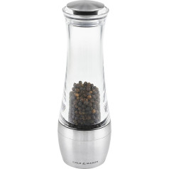 Cole & Mason 190 mm Amesbury Stemless Pepper Mill, Stainless Steel, Silver, 6 x 6 x 19 cm