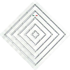 50 x 50 cm Plastic with Knobs Note 77351 Deck Shower – White. Made In Italy