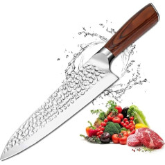 Astylway Kitchen Knife 20 cm 7Cr17MoV Hand-Forged Professional Chef's Knife Made of High-Quality Carbon Steel Original Sharp Utility Knife Meat Knife with Wooden Handle