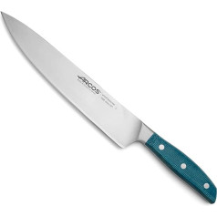 Arcos Serie Brooklyn - Kochmesser - Klinge aus Nitrum geschmiedetem Edelstahl 250 mm - HandGriff Micarta Farbe Blau (Seiden klinge)