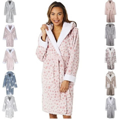 Light & Shade Pretty Woman Women's Coral Supersoft Fleece Dressing Gown Bathrobe