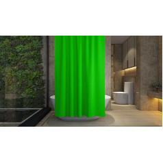 Shower Curtain Waterproof/Antibacterial Mildew Resistant, Hand Wash and Mildew Resistant 71 x 71 Inch (180 x 180 cm) - Plain (Light Green)
