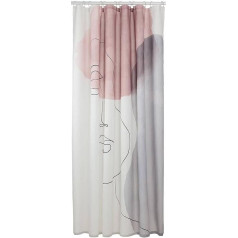 Sealskin Made Textile Shower Curtain 180 x 200 cm, 100% Polyester, Water-Repellent, Multi