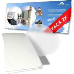 2 Sets of 21 Round Stickers (42 Rounds) - Anti Collision Stickers Against People or Birds on Window Glass / Choice of Colour (Diameter 3