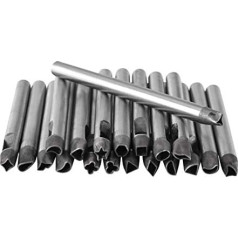 20 Pieces Leather Hollow Hole Punch Set Carbon Steel Flower Shape Leather Craft Tool Hollow Hole Punch for Leathercraft Carving DIY Handmade Art Decoration