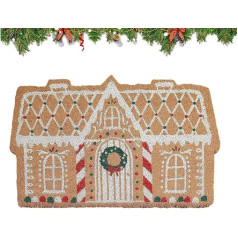 Christmas Front Door Mat | Holiday Decorations Mats | Winter-Themed Doormat | Decorative Front Door Rug | Festive Home Decoration | Cosy Holiday Entryway Mat for Home Kitchen Bathroom